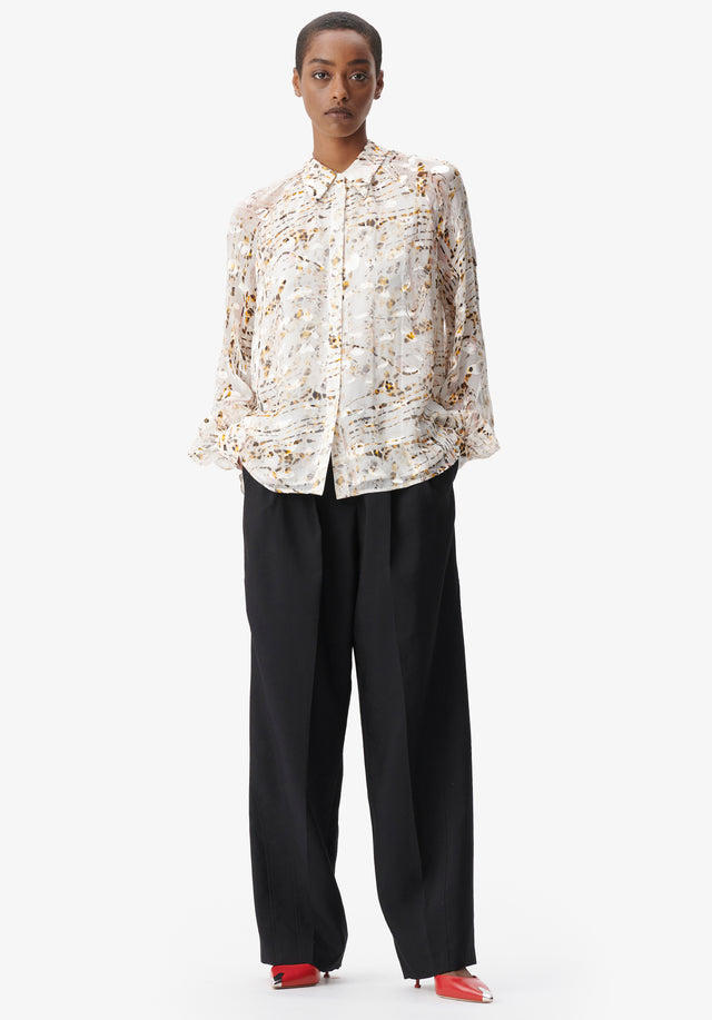 Blouse Brynn stripy leo - An animal mood has been infused into a textured devoré... - 1/6