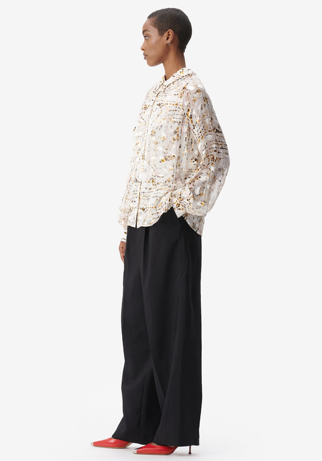 Blouse Brynn stripy leo - An animal mood has been infused into a textured devoré... - 2/6