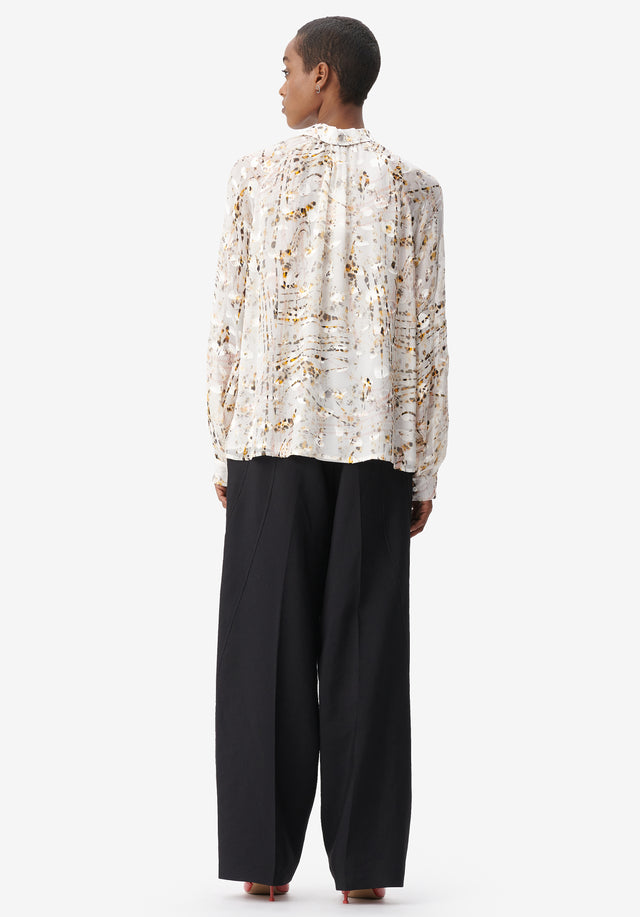 Blouse Brynn stripy leo - An animal mood has been infused into a textured devoré... - 3/6