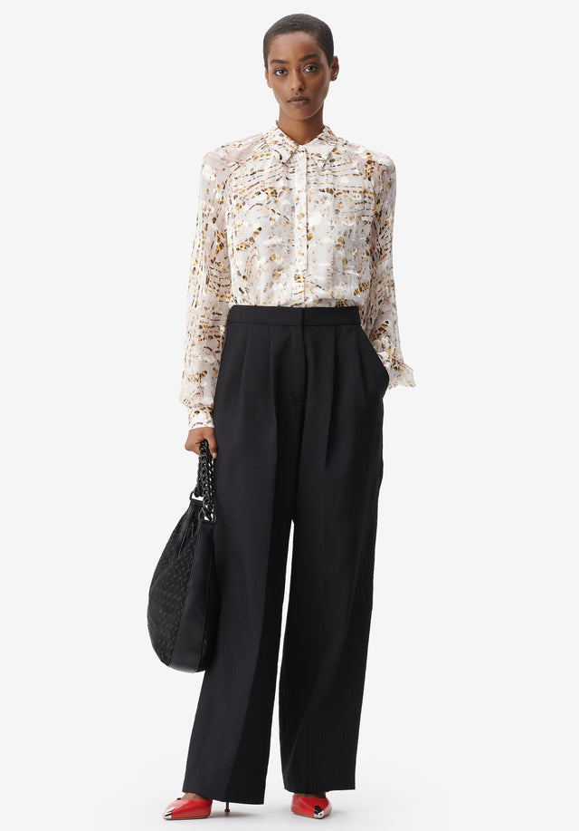 Blouse Brynn stripy leo - An animal mood has been infused into a textured devoré... - 5/6