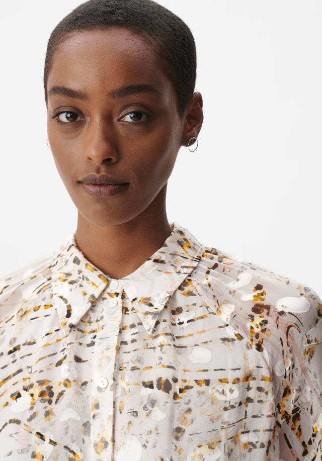 Blouse Brynn stripy leo - An animal mood has been infused into a textured devoré... - 4/6
