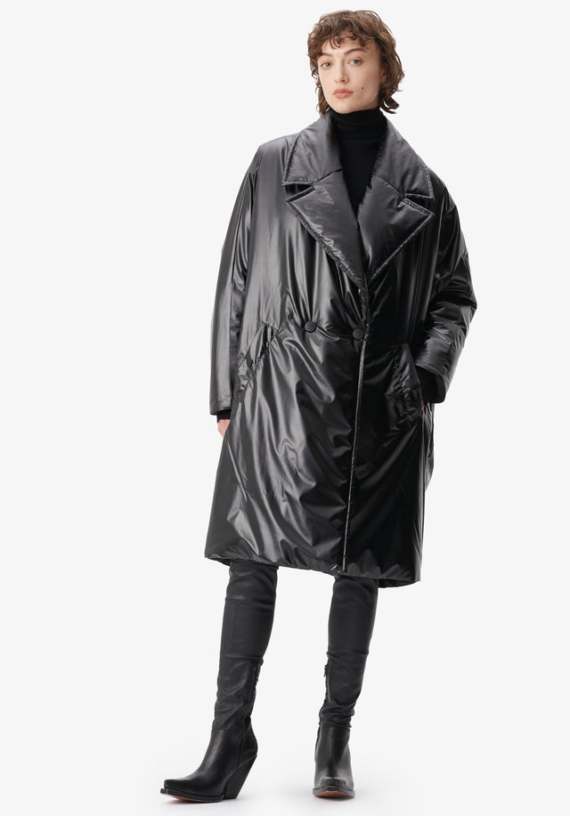 Coat Ophir black - Enjoy the cocoony feel of this very special design this... - 1/6