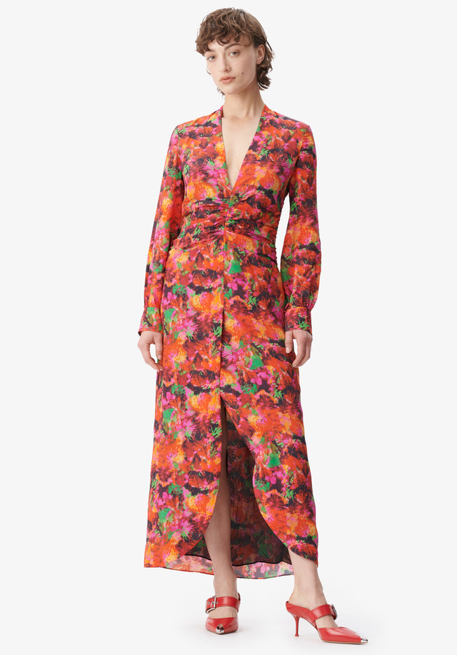 Dress Damala shibori flower - A touch of seduction. An ultra feminine silhouette is enhanced... - 1/5