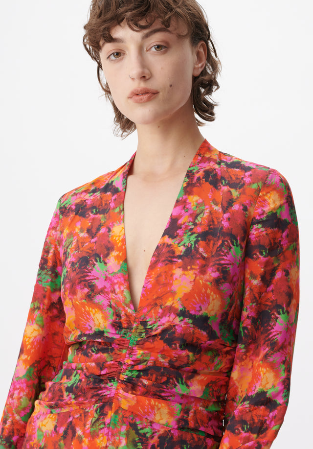 Dress Damala shibori flower - A touch of seduction. An ultra feminine silhouette is enhanced... - 4/5