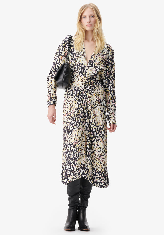 Dress Diala floral leo - A flowing viscose jacquard design is complemented by a vibrant... - 5/6
