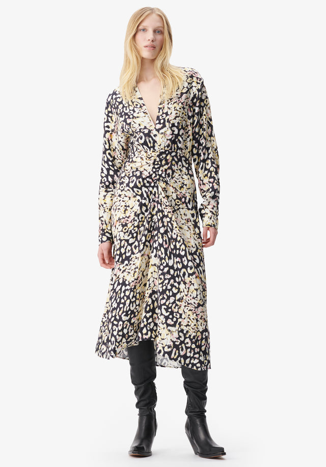 Dress Diala floral leo - A flowing viscose jacquard design is complemented by a vibrant... - 1/6