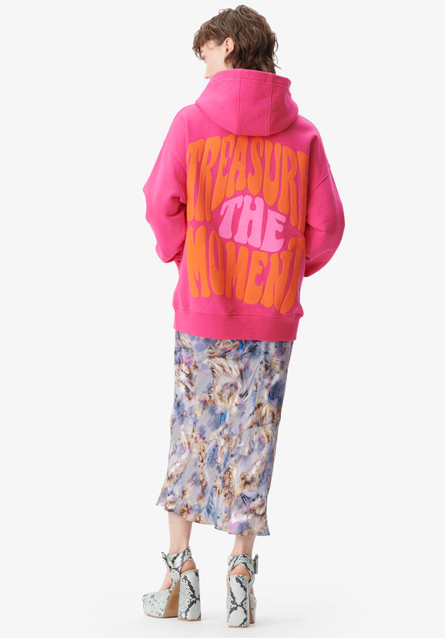 Hoodie Irina treasure dragonfruit - The soft jersey hoodie features a slightly longer hem and... - 1/6