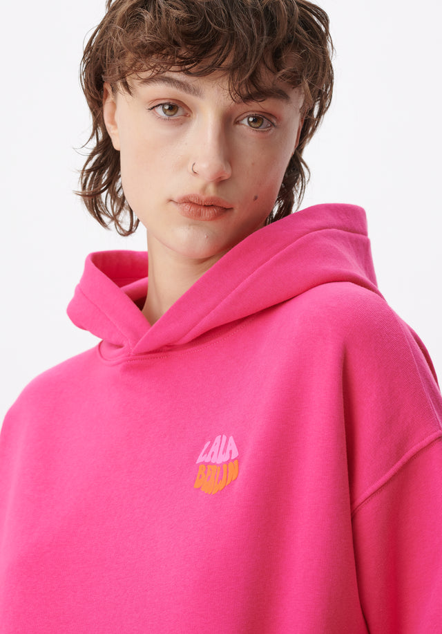 Hoodie Irina treasure dragonfruit - The soft jersey hoodie features a slightly longer hem and... - 5/6