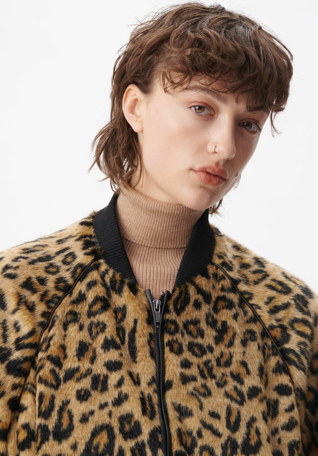 Jacket Janna leo fake fur - Featuring a wild leo print, this punky fake fur bomber... - 5/8