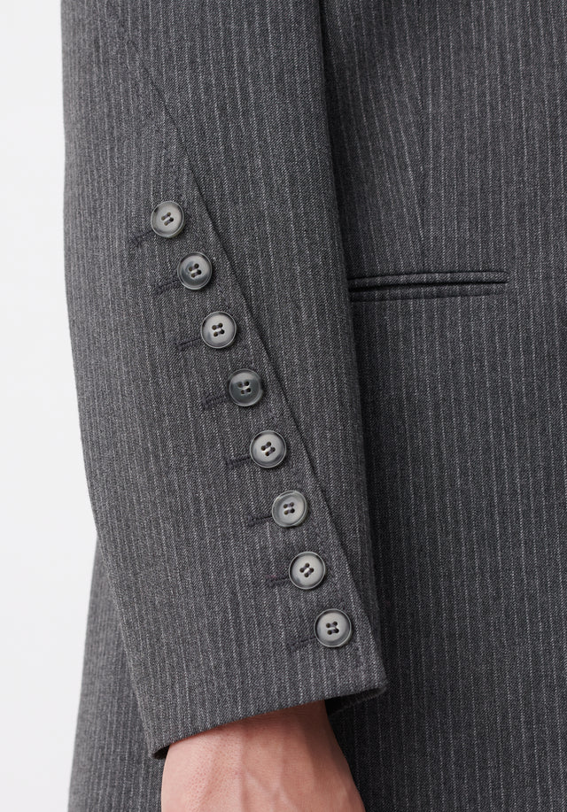 Jacket Jula anthracite stripe - This classic suit jacket is made from a super comfortable... - 5/6