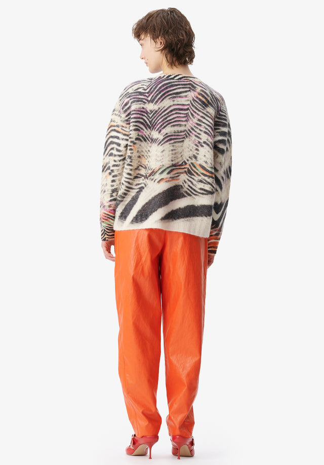 Jumper Kacylito zebra shibori - Knitwear with a distinctive style. Featuring a distressed zebra print... - 3/6