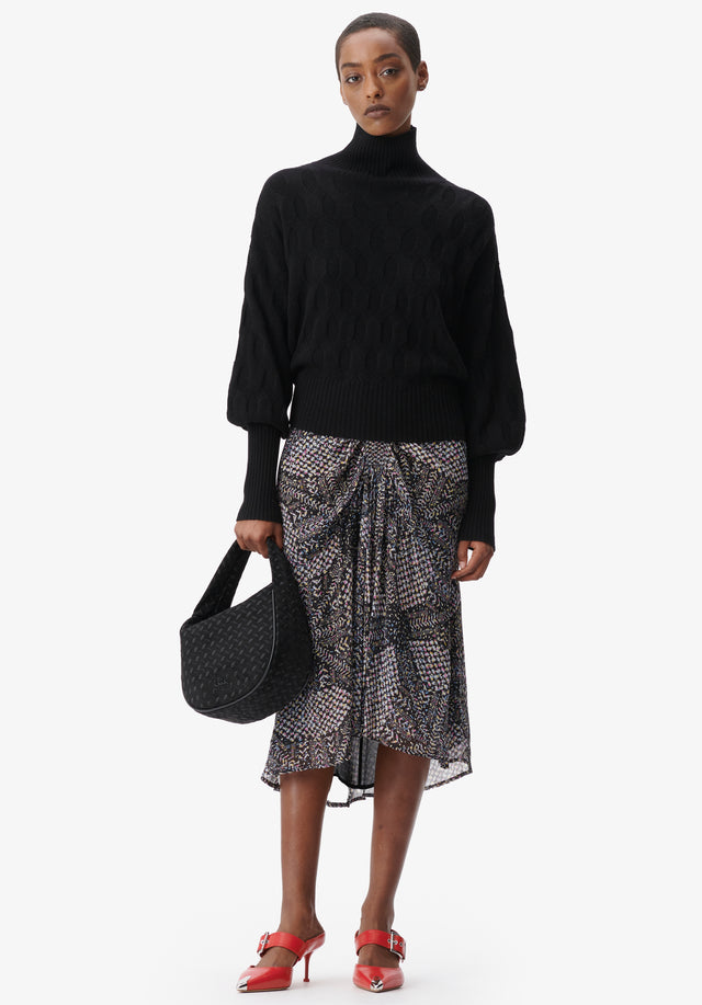 Jumper Kaito black - You will love this honeycomb-patterned wool and cashmere jumper this... - 7/8