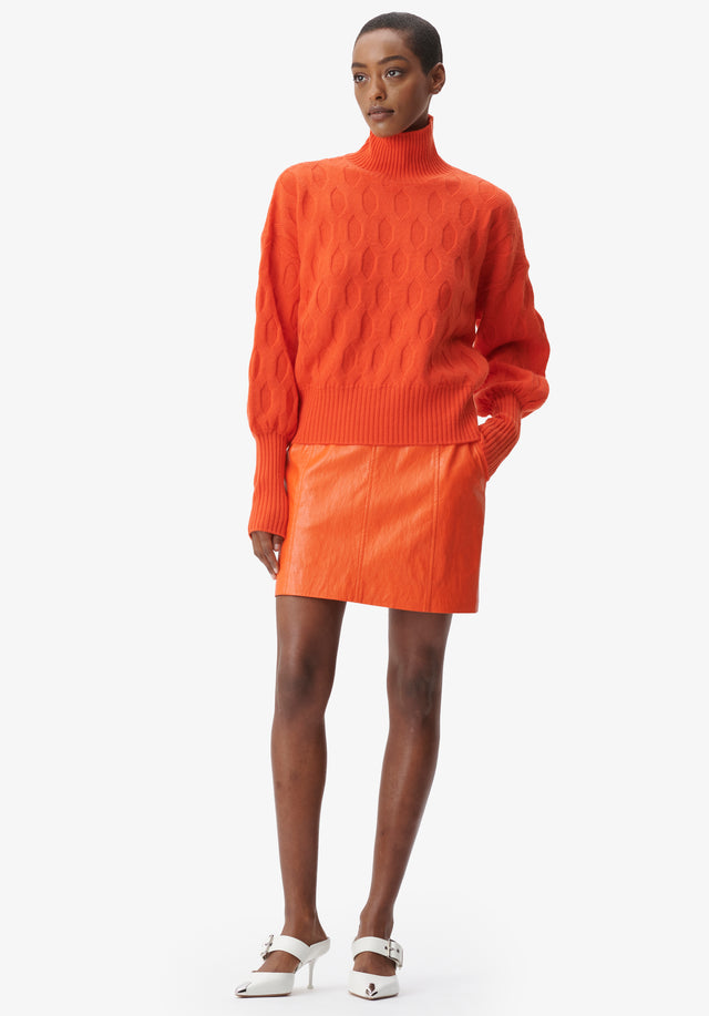 Jumper Kaito paprika - You will love this honeycomb-patterned wool and cashmere jumper this... - 1/6