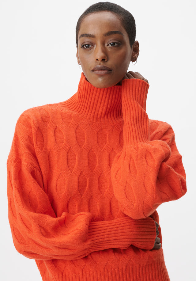 Jumper Kaito paprika - You will love this honeycomb-patterned wool and cashmere jumper this... - 4/6