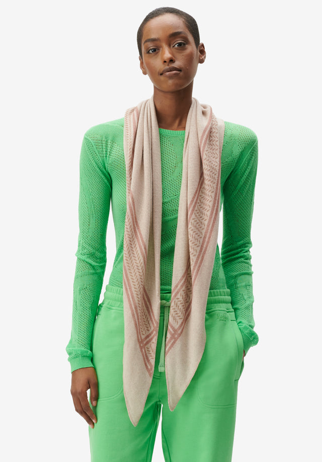 Triangle Heritage Double sand flip - For Spring/Summer 23, the luxuriously soft, triangle-shaped cashmere scarf features... - 1/7
