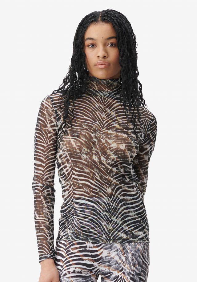 Longsleeve Carolyn dark zebra shibori - Carolyn is the perfect choice for layering this fall/winter, featuring... - 1/5