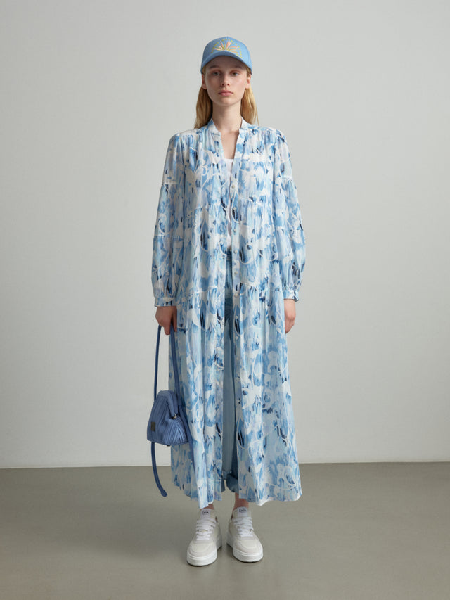 Dress Dinella floral fountain blue - Introducing Dress Dinella, adorned with the captivating