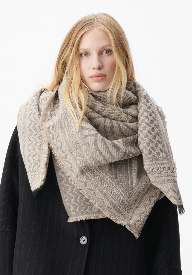 Scarf Anais zebra swirl desert - Anais is a large cube adorned with an intricately crafted... - 2/4
