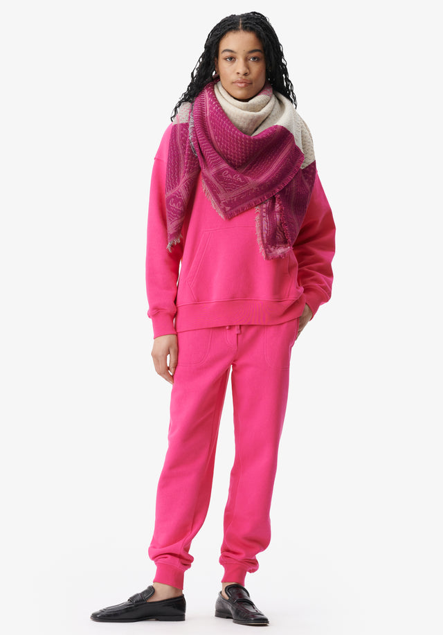 Scarf Anny dragonfruit check - Warm and comfortable, Anny is made of a soft wool... - 1/4
