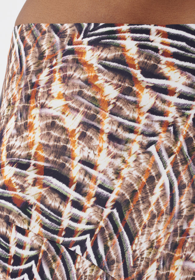 Skirt Sasa zebra shibori - We've adorned a feminine satin viscose skirt with our gorgeous... - 4/5
