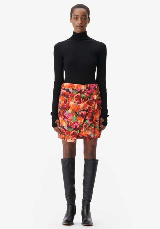 Skirt Solea shibori flower - Shibori florals with lush pops of green are displayed on... - 1/6