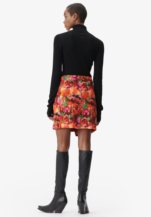 Skirt Solea shibori flower - Shibori florals with lush pops of green are displayed on... - 3/6