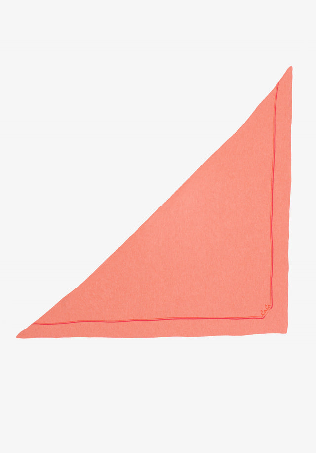 Triangle Solid XS papaya - Now also available in extra small, this ultra-soft cashmere scarf... - 1/1