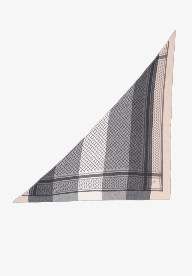 Triangle Trinity Classic Light M Multicolor Stripes Classic - A luxuriosly soft, triangle shaped cashmere scarf, featuring a classic... - 4/4