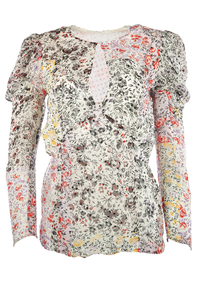 Pre-loved Blouse Bellina Patchwork - XS Oasis Patchwork flowers - This item has been loved by someone before you, but... - 1/1