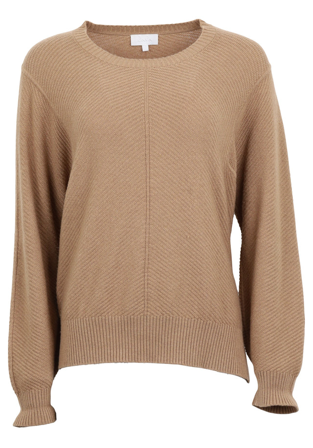 Pre-loved Jumper Kasper - S Camel - A beautifully knitted jumper in soft camel made of a... - 1/1