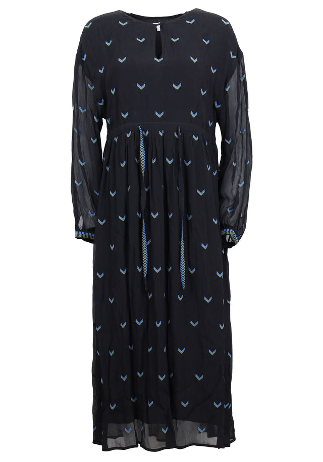 Pre-loved Dress Dessa - XS Flying Chevron - A feminine and delicate dress with wide, semi-transparent sleeves and... - 1/1