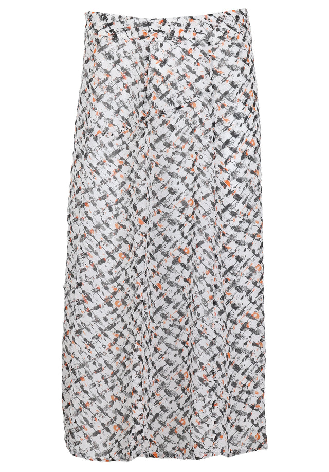 Pre-loved Skirt Svea - L Cheetah Kufiya White - A lightweight, feminine skirt made of 100% viscose, featuring our... - 1/1