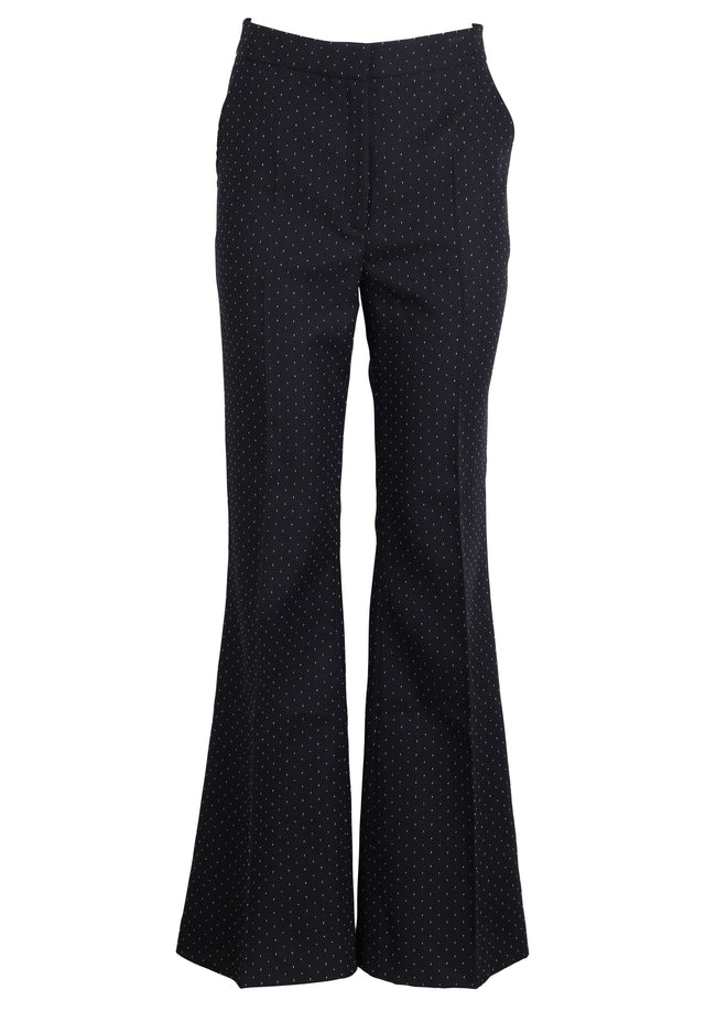 Pre-loved Pants Polli White Dots - S Black & White Dots - A carefully tailored, 70s inspired dress pant, topped off with... - 1/1