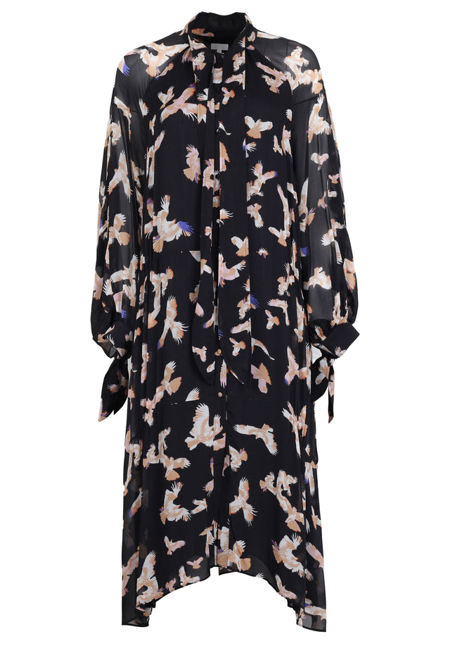 Pre-loved Dress Danell - M Black Falcon - A long and billowing dress featuring our Fall/Winter 20 Black... - 1/1