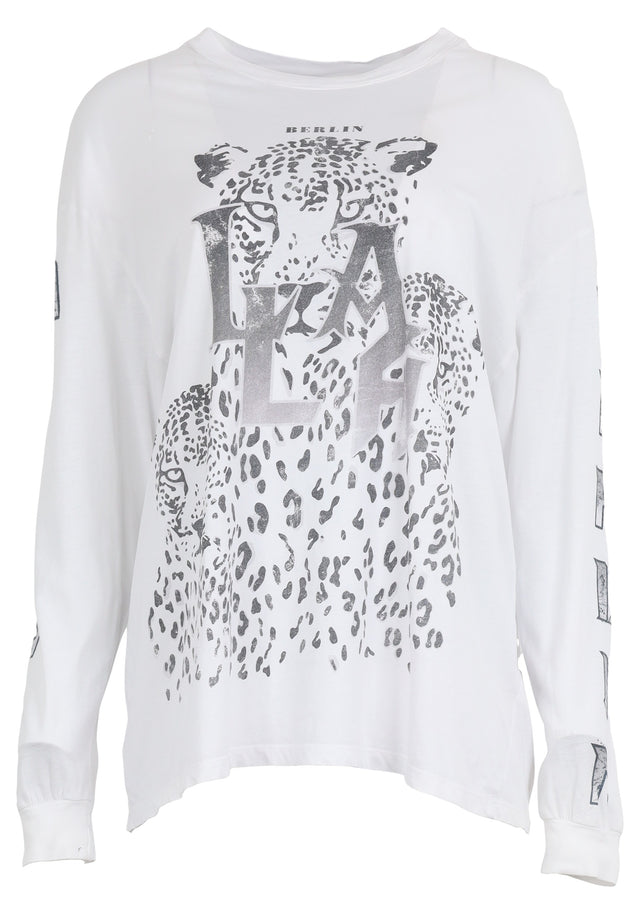 Pre-loved Longsleeve Igor Leo - S White - Igor is back! This time around, rocking a fierce black... - 1/1