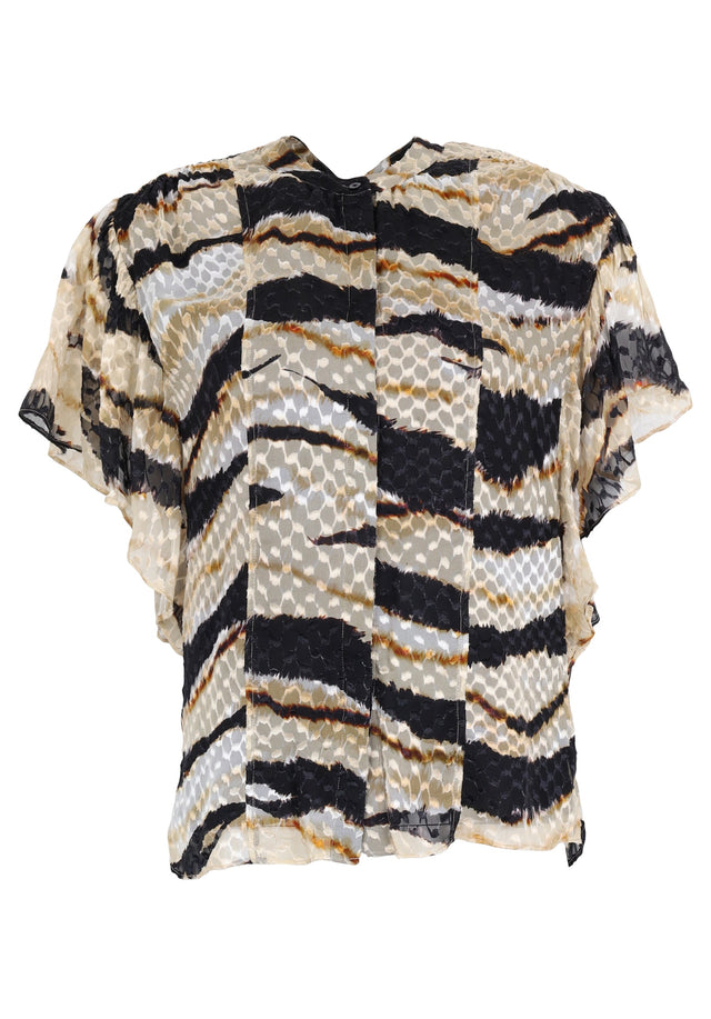 Pre-loved Top Tasha - XS brushed tiger - Top Tasha is feminine, yet easy to wear, made of... - 1/1