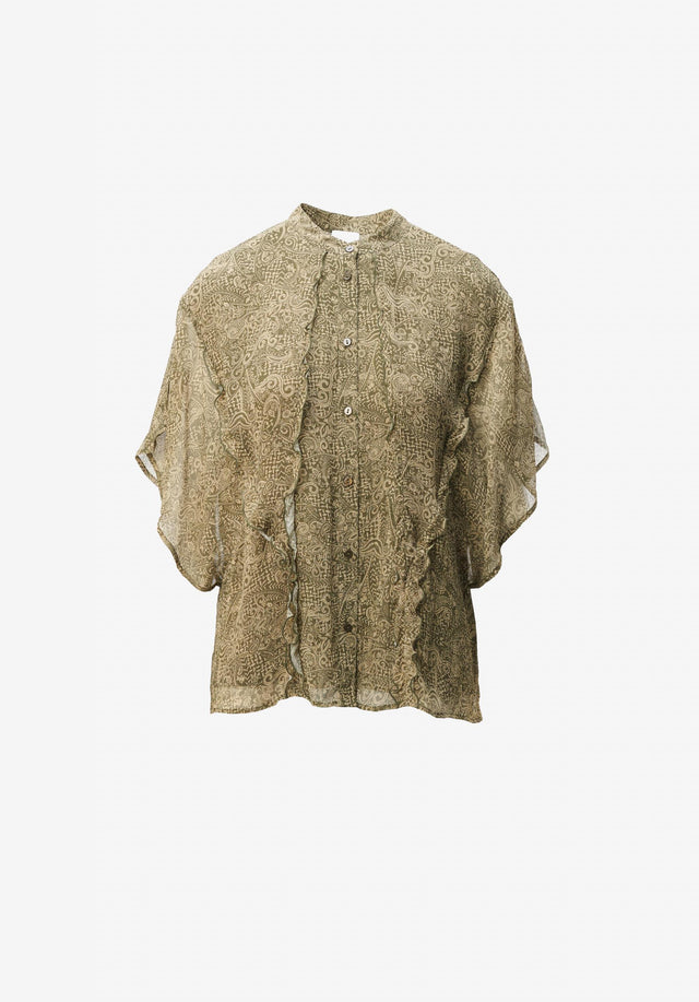 Blouse Benaja maze garden - Introducing Blouse Benaja, adorned with delicate frills and featuring airy,... - 2/2