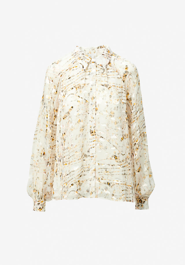Blouse Brynn stripy leo - An animal mood has been infused into a textured devoré... - 6/6