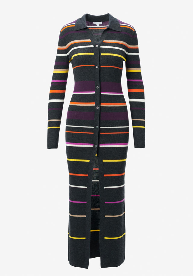 Cardigan Kalliani multicolor stripes on knit - black - Stripes with sophistication. With a comfortable handfeel, Cardigan Kalliani is...
