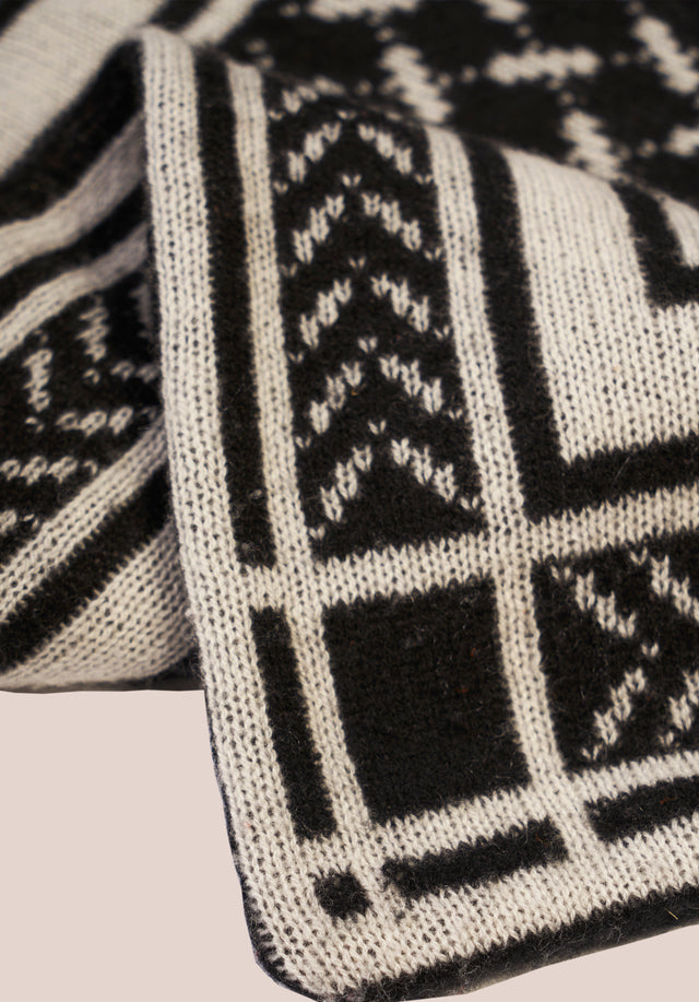 Cushion Trinity Classic Nero Alabastro - A soft and luxurious cashmere pillow with a black and... - 5/6