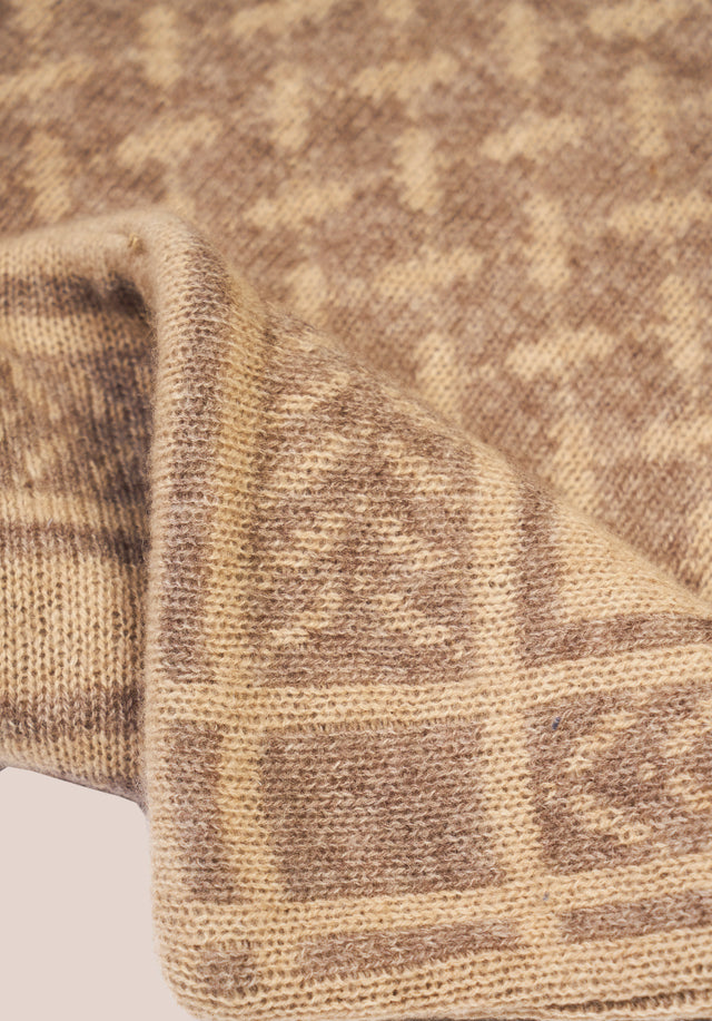 Cushion Trinity Classic Stradivari Dune - A soft and luxurious cashmere pillow with a jacquard pattern... - 3/4
