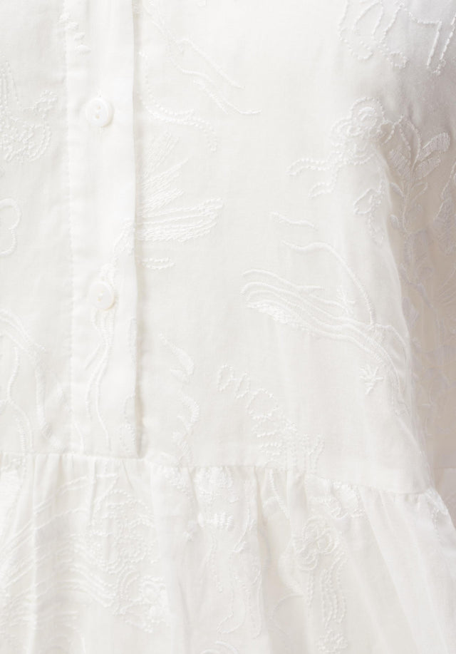 Dress Delmar magic garden embroidery white - Introducing Delmar, a caftan-inspired short dress in crisp white, crafted... - 3/3