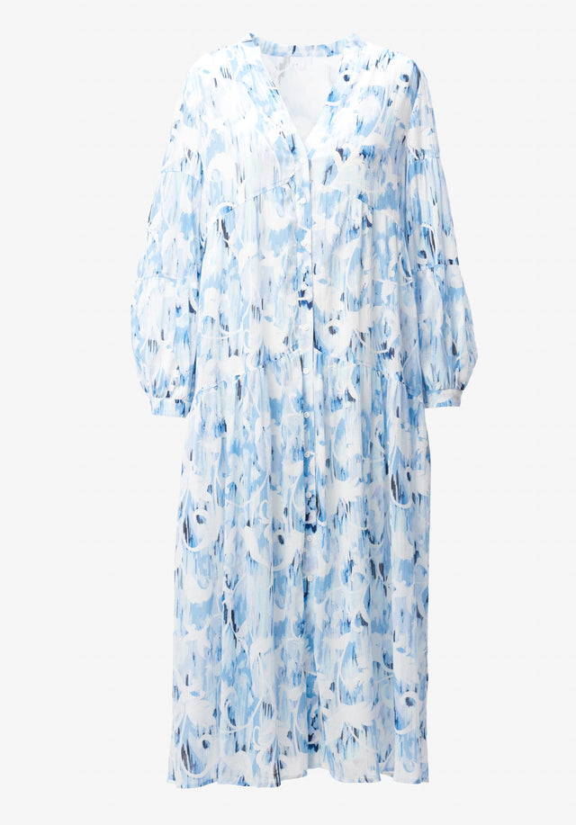 Dress Dinella floral fountain blue - Introducing Dress Dinella, adorned with the captivating