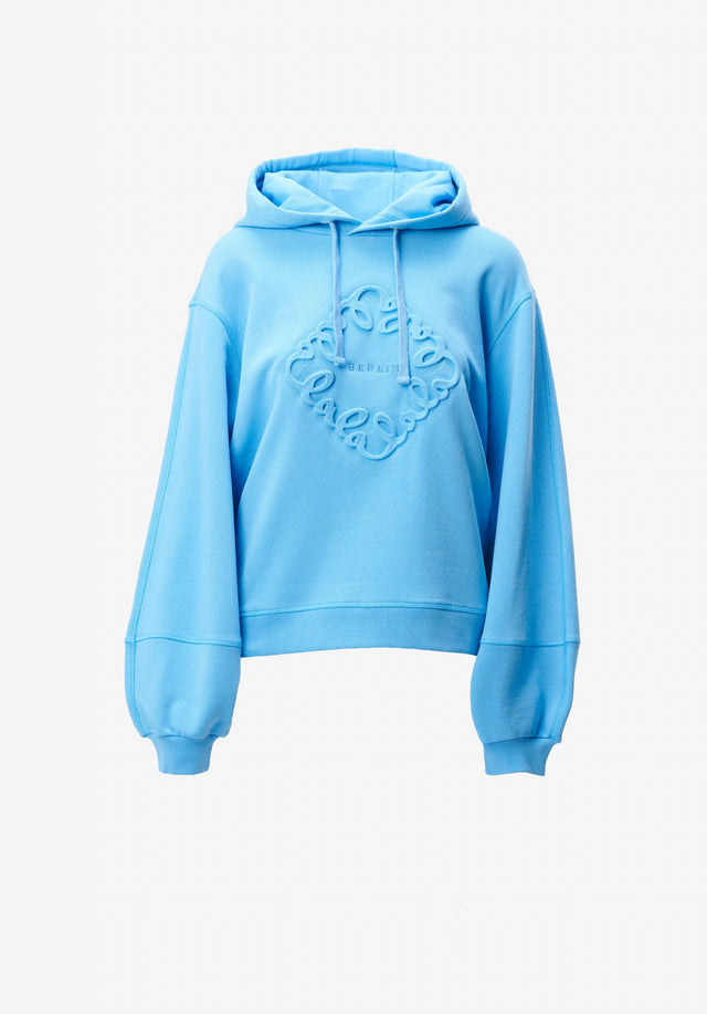 Hoodie Ipalina diamond azure blue - Designed to be comfortable: Hoodie Ipalina features a monochrome, debossed... - 2/2