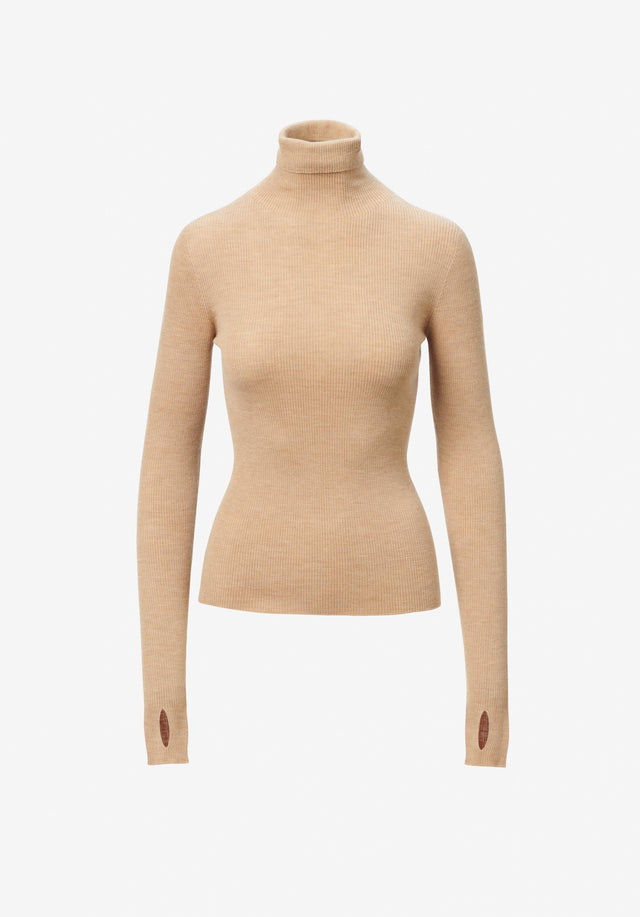 Jumper Kalliopi toffee - Comfortable luxury. Kalliopi is a seamless turtleneck jumper made of... - 5/5