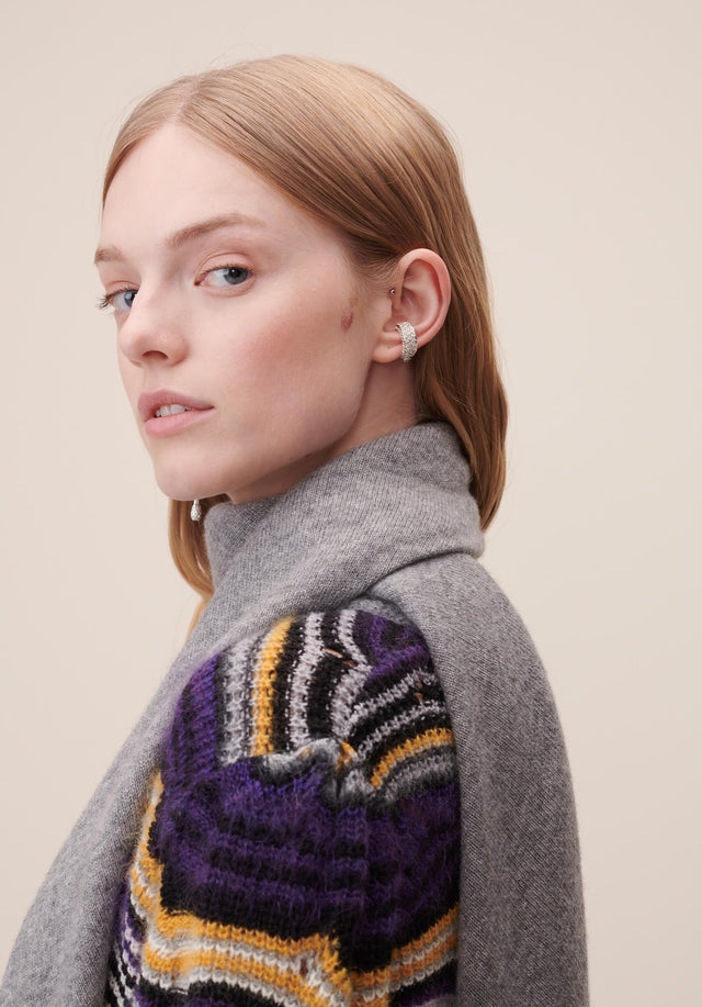 Triangle Solid Logo M City Middlegrey melange - A new take on our luxuriosly soft, triangle shaped cashmere... - 2/4