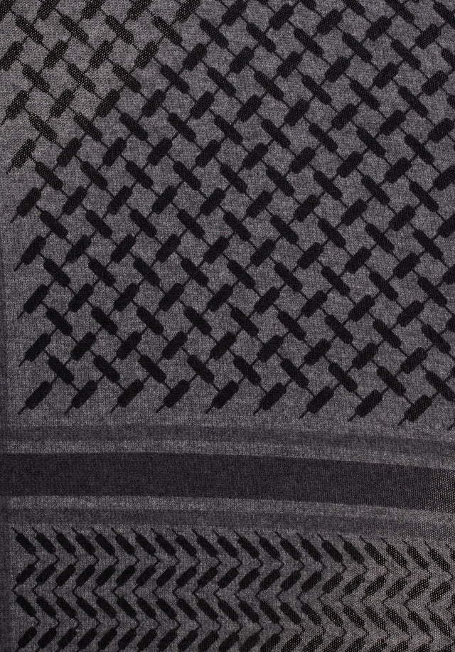 Triangle Trinity Classic L Lubecca Dark grey melange - A large luxuriosly soft, triangle shaped cashmere scarf, featuring a... - 4/6