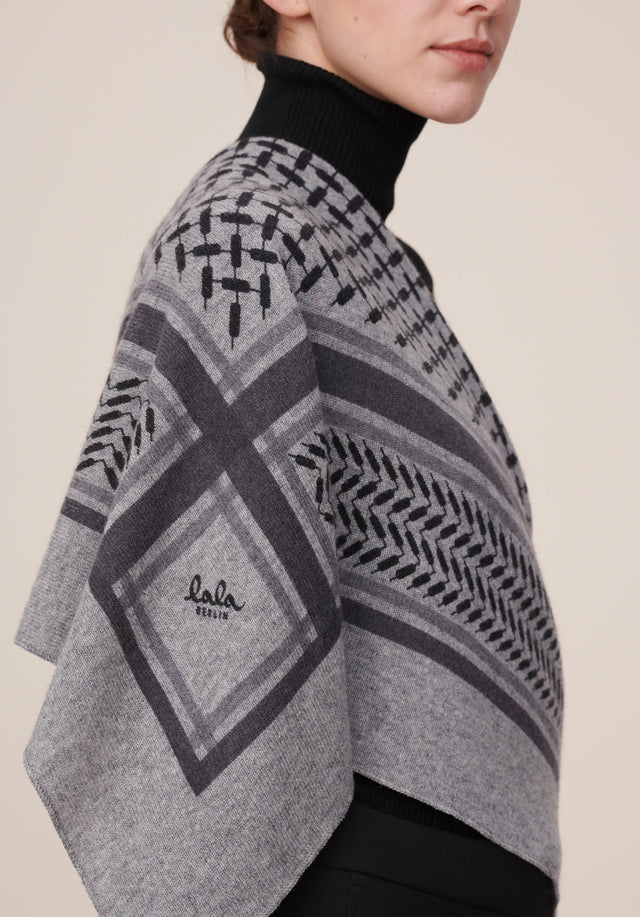 Triangle Trinity Classic M City Middlegrey melange - A luxuriosly soft, triangle shaped cashmere scarf, featuring a classic... - 2/6