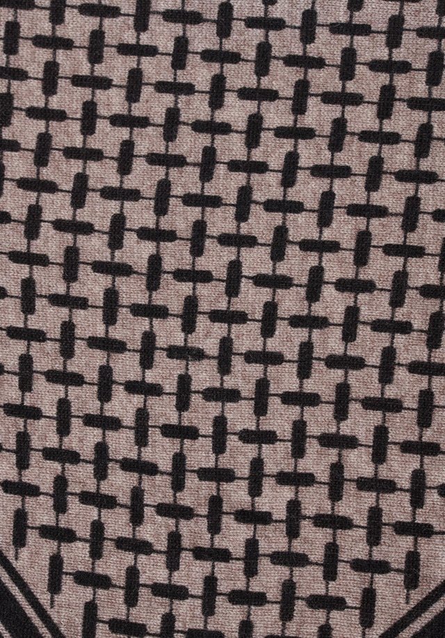 Triangle Trinity Classic S Stradivari Dark brown melange - A luxuriosly soft, triangle shaped cashmere scarf, featuring a classic... - 3/4