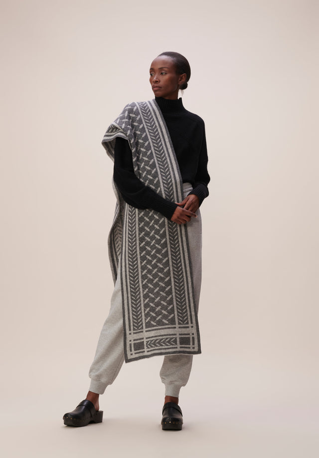Scarf Chuck Lubecca Flanella - A soft cashmere scarf with an elaborate jaquard knitting technique... - 2/8